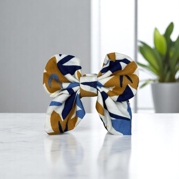 Abstract Floral Print Small Polycotton Butterfly Bow Abstract Floral Print Small Polycotton Butterfly Bow