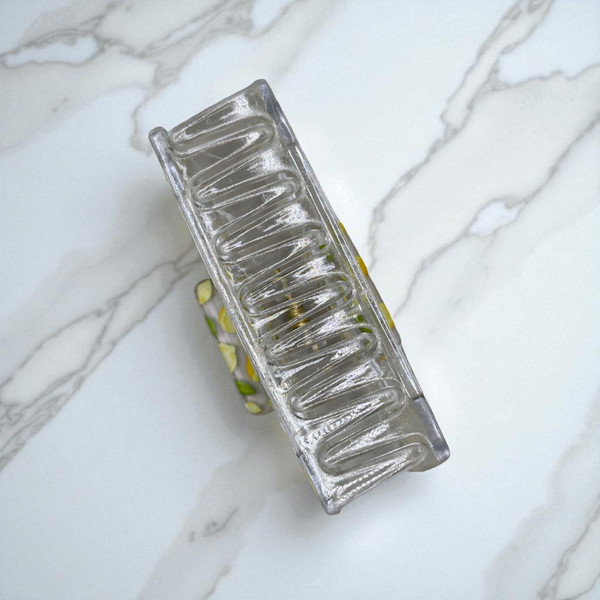 Lemon print claw clip 8.5cm  - Tuhil Threads Lemon print claw clip 8.5cm  - Tuhil Threads