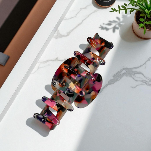 Multi-Tone Tortoise Shell Acrylic Hair Claw Clip 9.5cm - Shop at Tuhil Threads. Multi-Tone Tortoise Shell Acrylic Hair Claw Clip 9.5cm - Shop at Tuhil Threads.