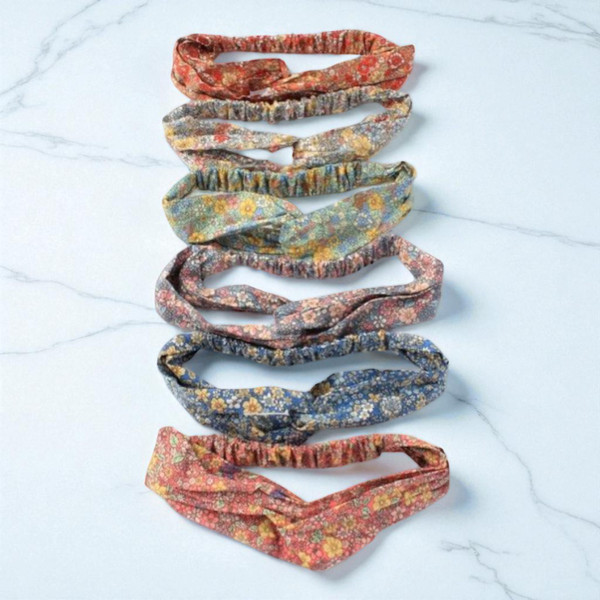 Floral Print Knot Cotton Headband Floral Print Knot Cotton Headband