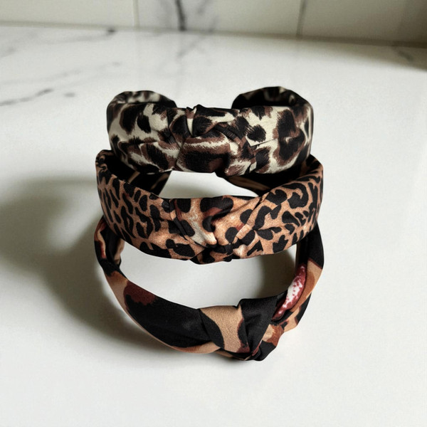 Animal Print Knotted Headband (3cm Wide) Animal Print Knotted Headband (3cm Wide)
