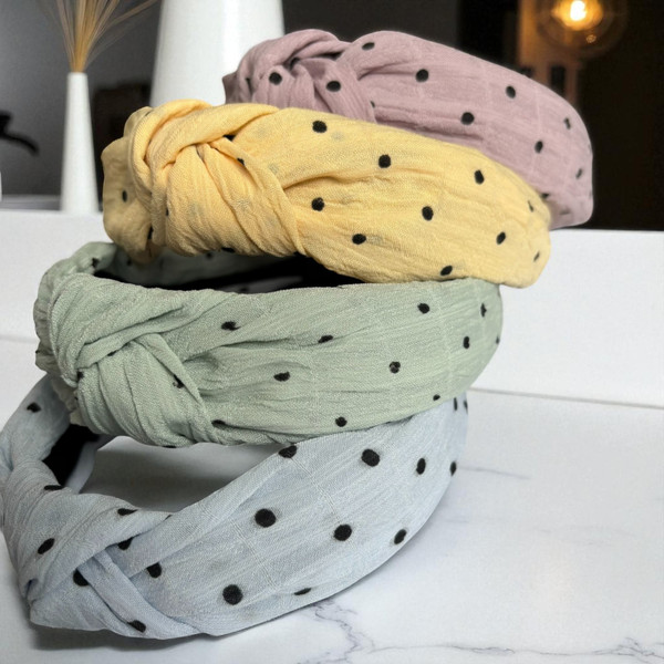 Classic Polka Dot Knotted Headband (3cm Wide). Shop at Tuhil Threads. Classic Polka Dot Knotted Headband (3cm Wide). Shop at Tuhil Threads.