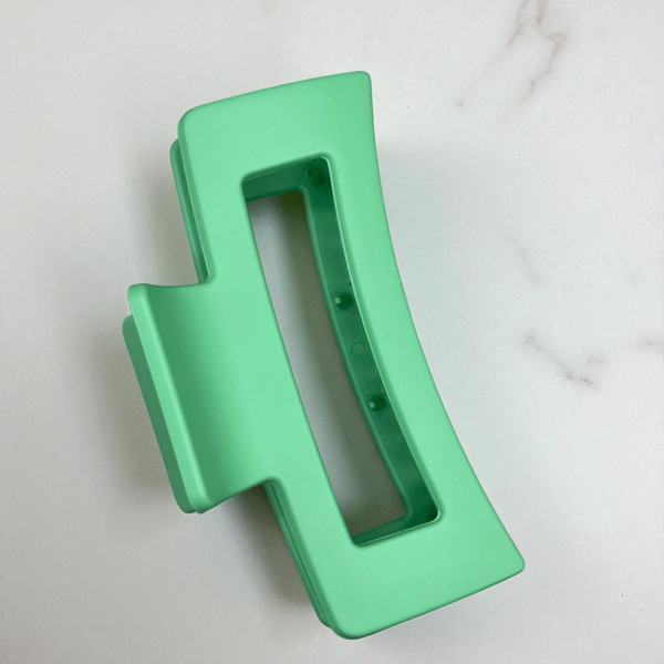 Matte Spring Green Rectangle Claw Clip - 8.5cm Matte Spring Green Rectangle Claw Clip - 8.5cm