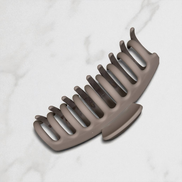 Matte Taupe Wave Claw Clip - 11cm Matte Taupe Wave Claw Clip - 11cm