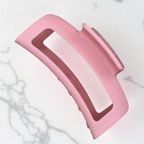 Matte Pale Pink Rectangle Claw Clip - 9cm Matte Pale Pink Rectangle Claw Clip - 9cm