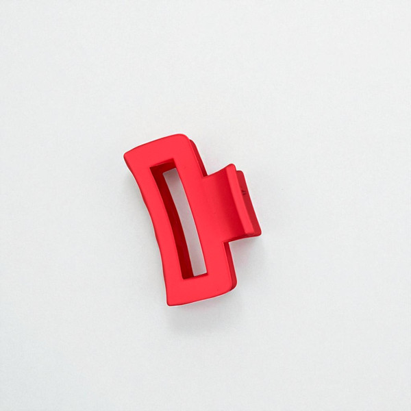 Matte Coral Rectangle Claw Clip - 4cm Matte Coral Rectangle Claw Clip - 4cm