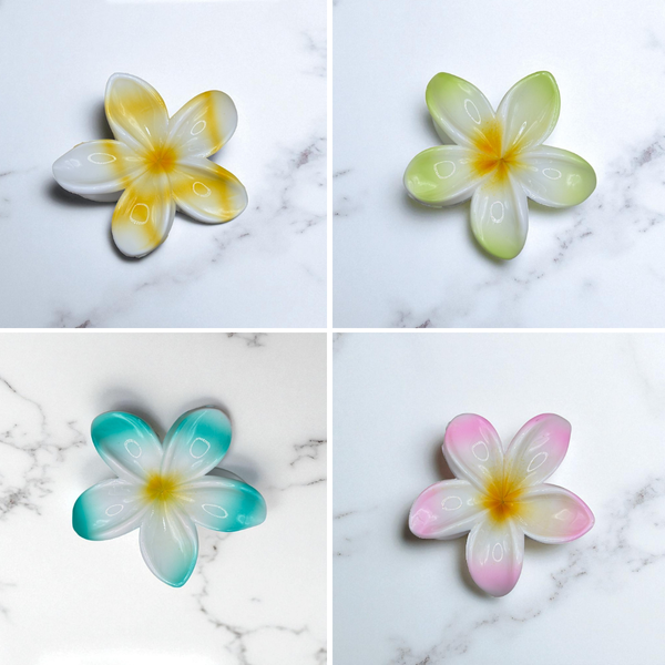 Two-Tone Jelly Flower Hair Claw Clips Two-Tone Jelly Flower Hair Claw Clips