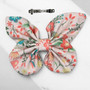 An elegant Rose Garden Floral Medium Cotton Butterfly Bow by Tuhil Threads, measuring approximately 12cm wide by 8cm high. Shop Tuhil Threads hair accessories.