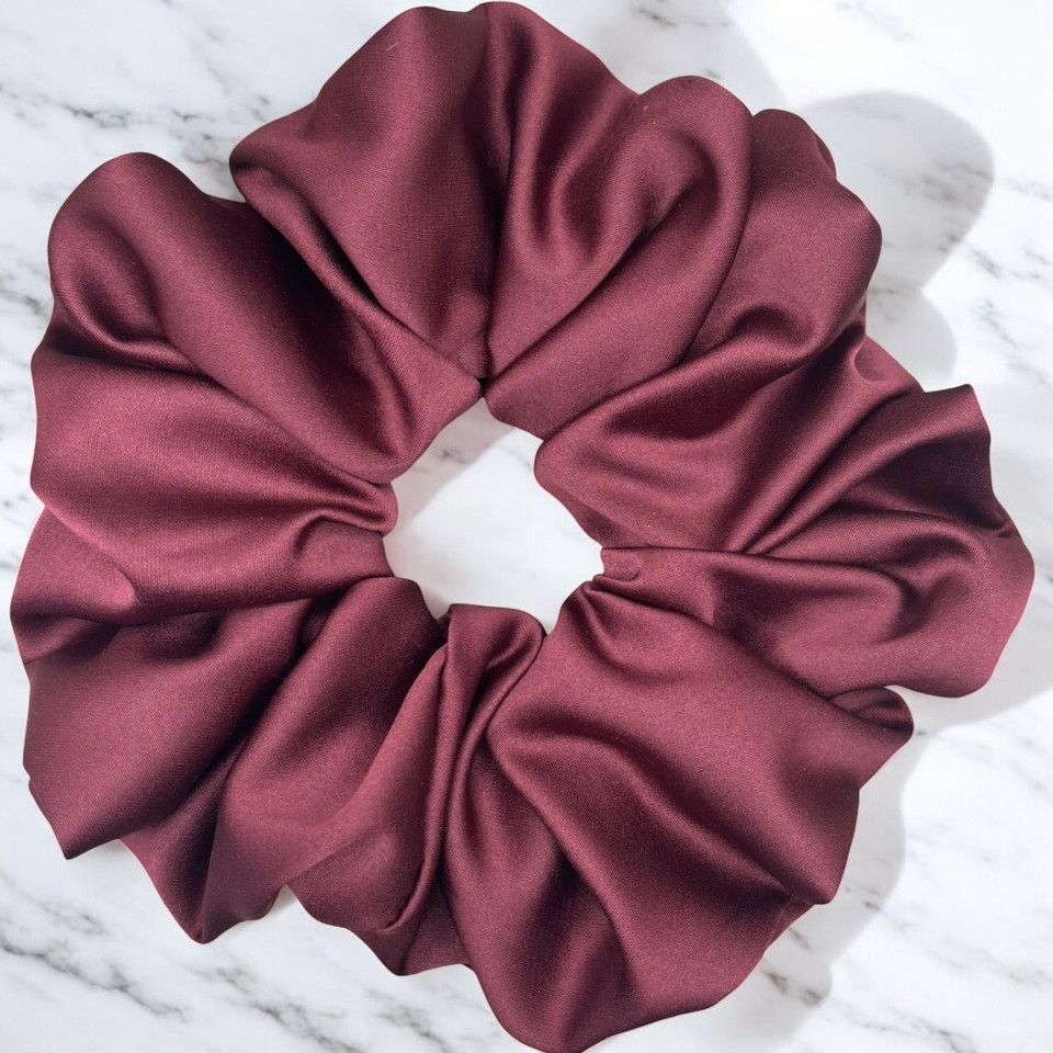 Burgundy Satin Scrunchies - X- Large