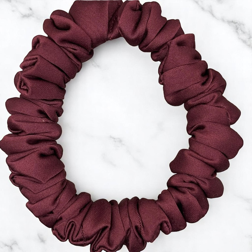 Burgundy Satin Scrunchie - X- Small