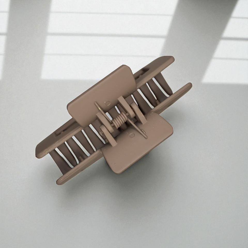 Taupe plastic claw hair clip 8.5cm - Tuhil Threads Taupe plastic claw hair clip 8.5cm - Tuhil Threads