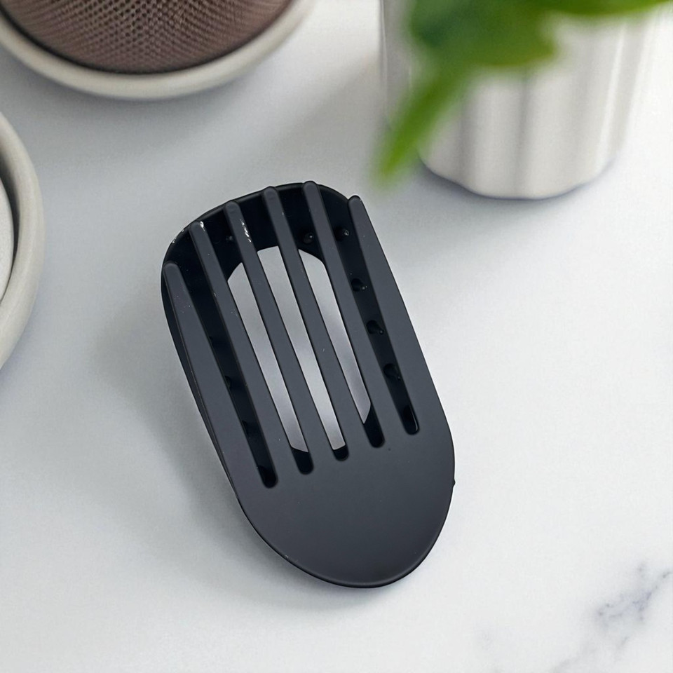 Black Slotted Hair Clip 9.5cm  - Tuhil Threads Black Slotted Hair Clip 9.5cm  - Tuhil Threads