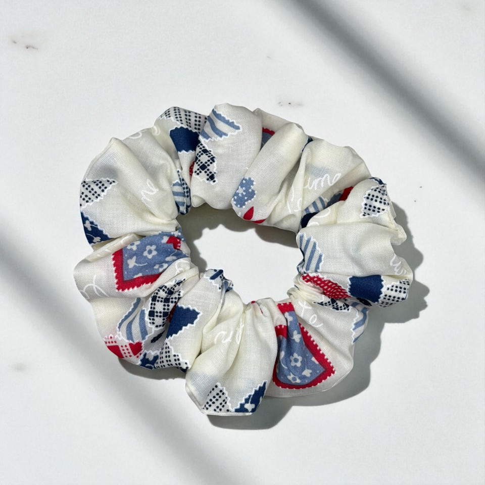 Nautical Charm White PolyCotton Scrunchie. Shop at Tuhil Threads. Nautical Charm White PolyCotton Scrunchie. Shop at Tuhil Threads.