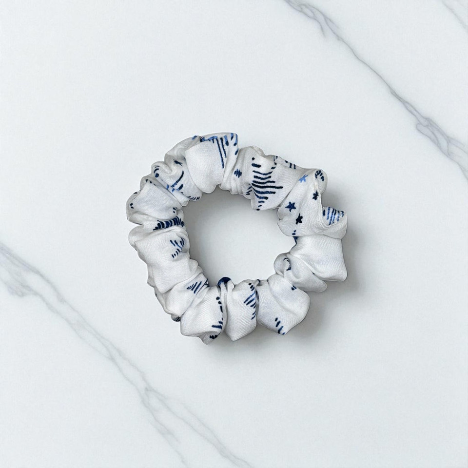 Ocean Sketch Viscose Scrunchie. Shop at Tuhil Threads. Ocean Sketch Viscose Scrunchie. Shop at Tuhil Threads.