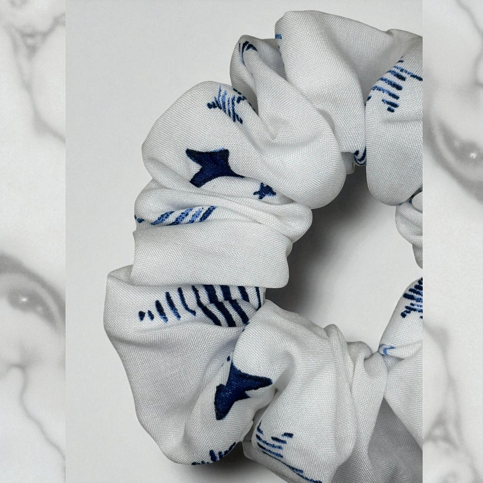 Ocean Sketch Viscose Scrunchie. Shop at Tuhil Threads. Ocean Sketch Viscose Scrunchie. Shop at Tuhil Threads.