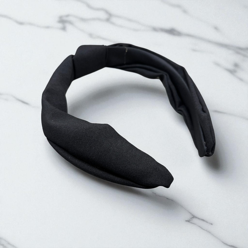 Black Knotted Headband (2.5cm Wide) Black Knotted Headband (2.5cm Wide)