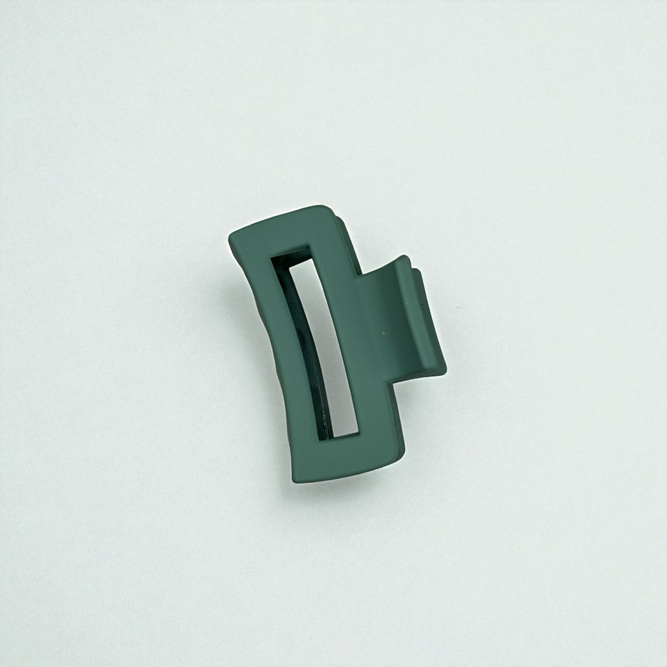 Matte Lime Green Rectangle Claw Clip - 4cm Matte Lime Green Rectangle Claw Clip - 4cm