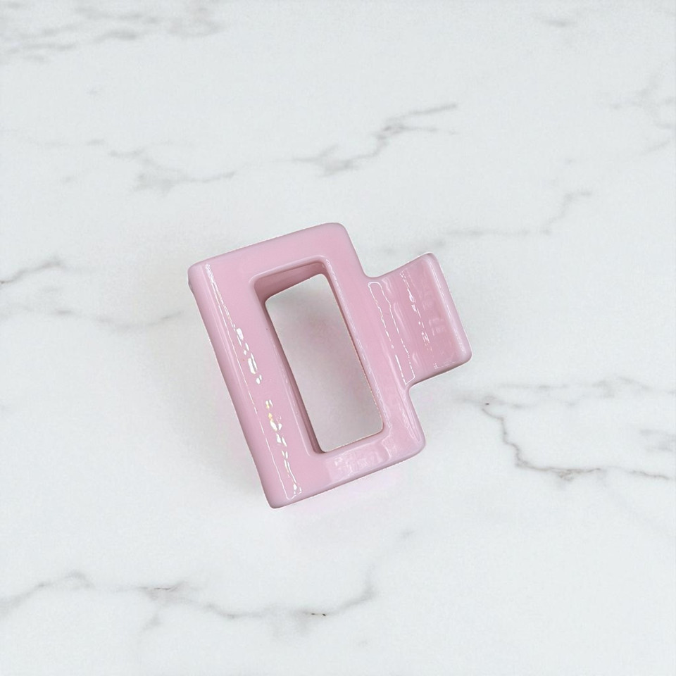 Blush Cube Hair Clip - 5cm Blush Cube Hair Clip - 5cm