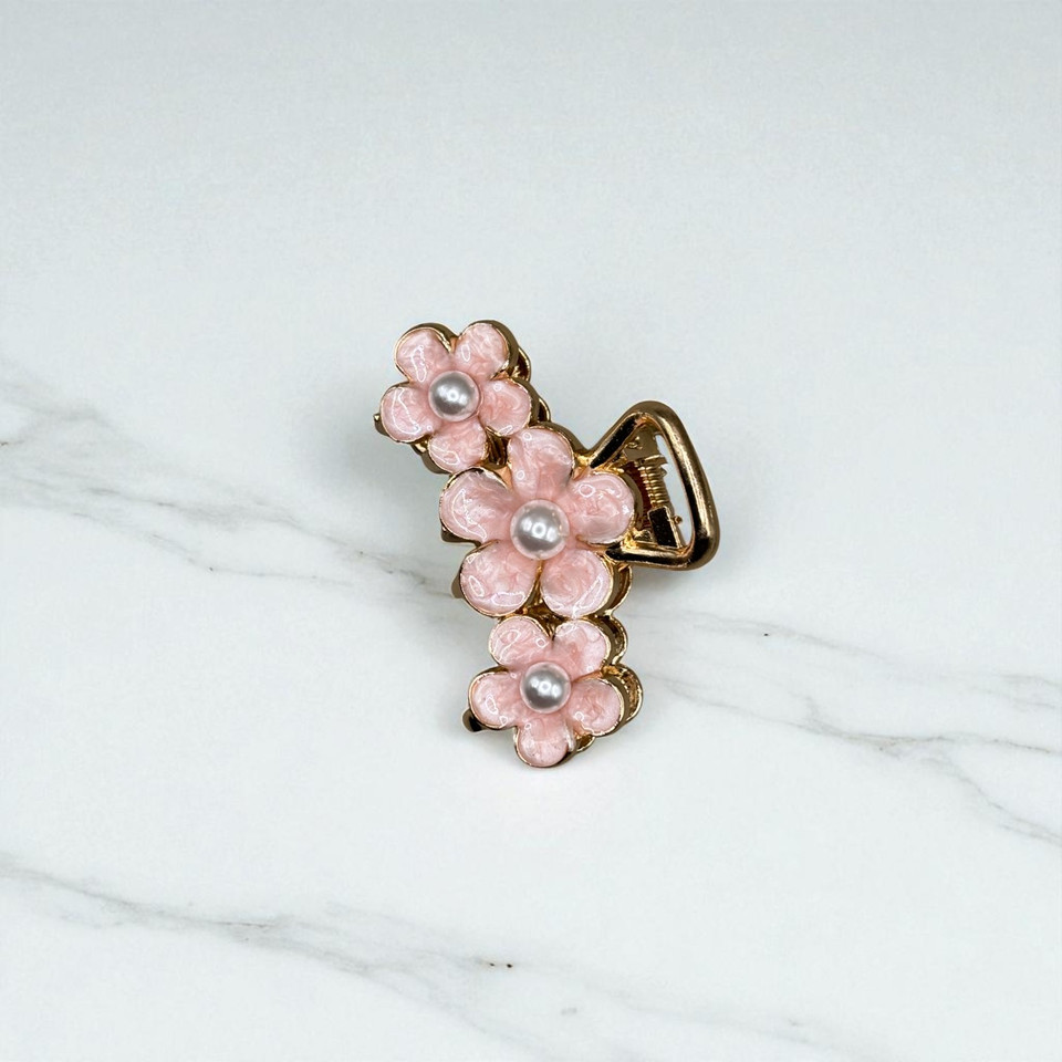 Pink Pearl flower Hair Claw Clip - 5cm Pink Pearl flower Hair Claw Clip - 5cm