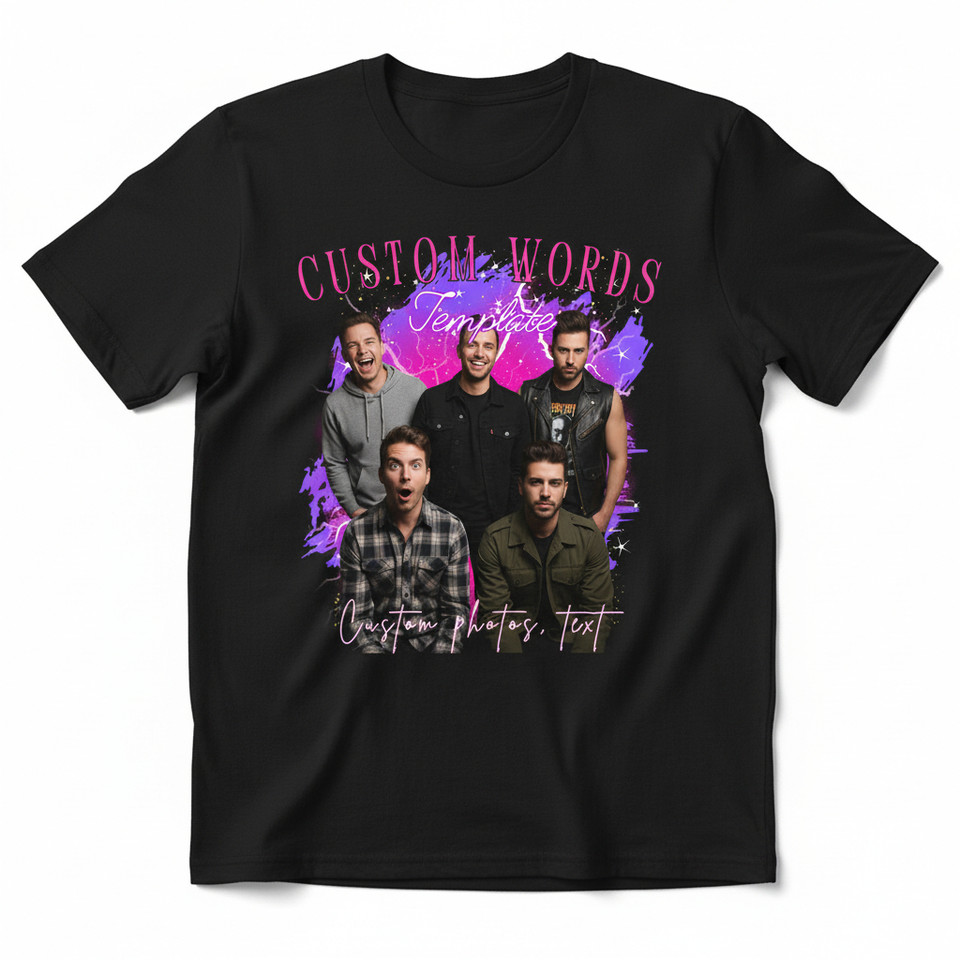 Custom Bootleg T-Shirt • 90s Retro Photo Collage Design- Vintage Collage Style Shirt