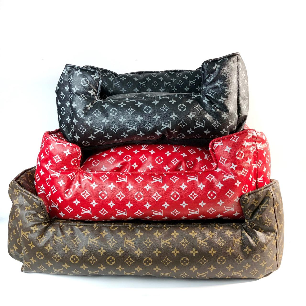 Flash SALE Louis Vuitton inspired dog bed.brown faux