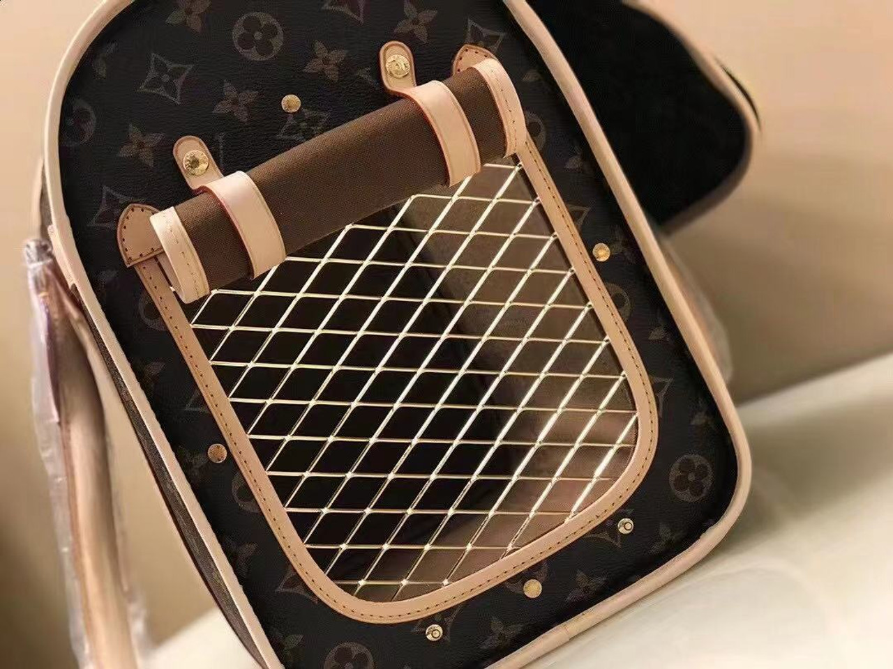 What costs more: Jessica's LV Messenger or LV Dog Carrier?