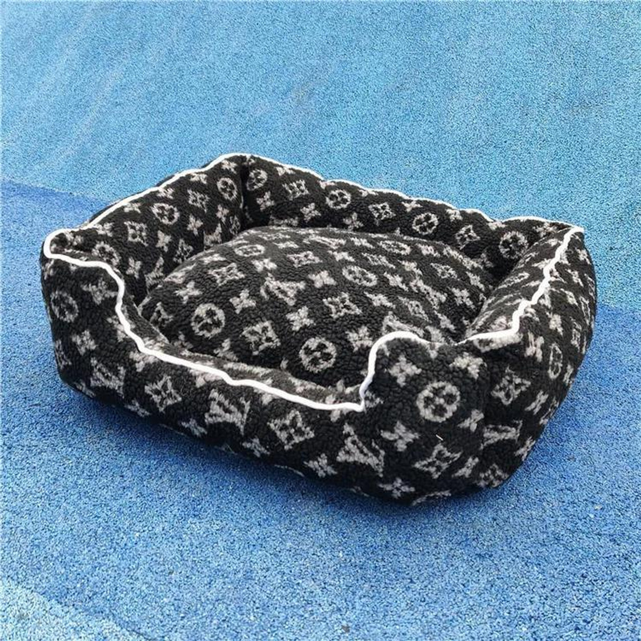 Chewy Vuitton Black Fluffy Bed