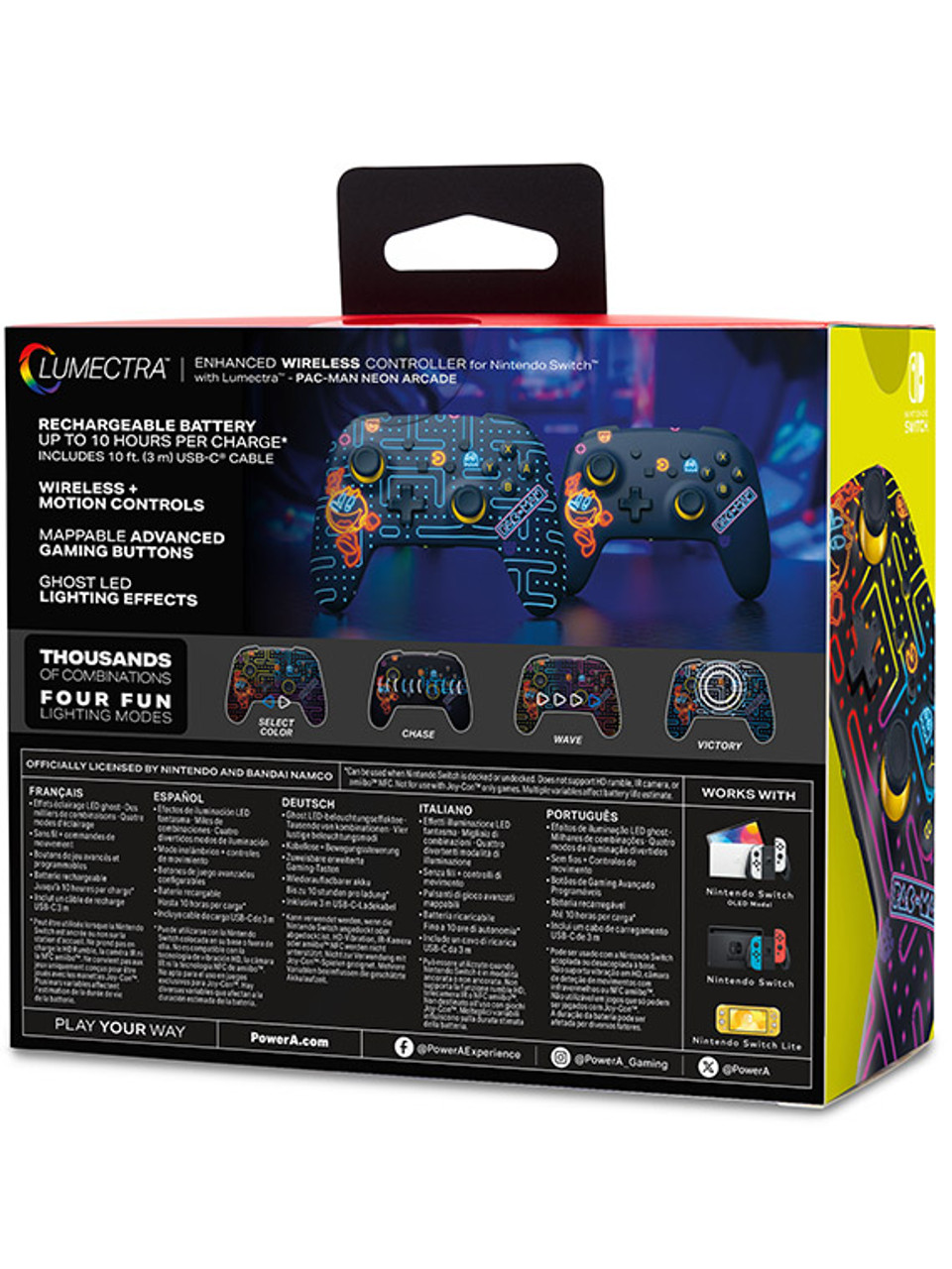 Nintendo Switch pac-man controller switch PowerA Enhanced Wireless Controller for Nintendo Switch with