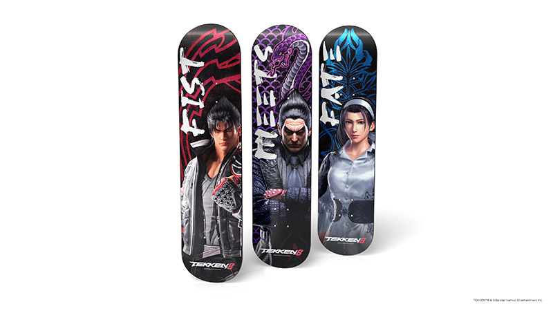 TEKKEN 8 - Fist Meets Fate - Skateboard Deck Wall Decor Set of 3