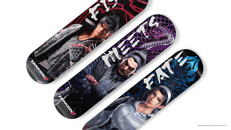 TEKKEN 8 - Fist Meets Fate - Skateboard Deck Wall Decor Set of 3