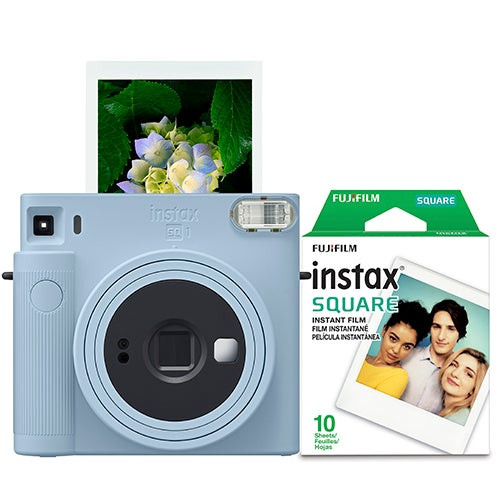 Instax Square SQ1 Instant Camera w/ 10 Count Film Glacier Blue