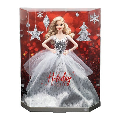 2021 Holiday Barbie Doll Wavy Blonde Hair (Limited Availability)