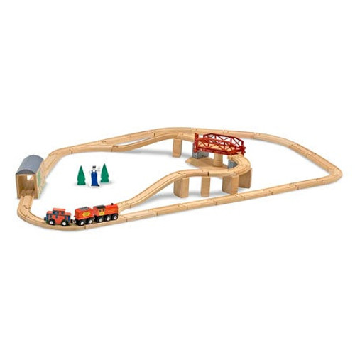 Swivel Bridge Wooden Train Set