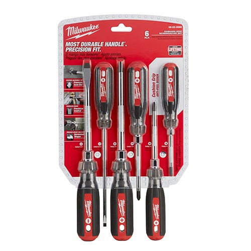 6pc Cushion Grip Screwdriver Set