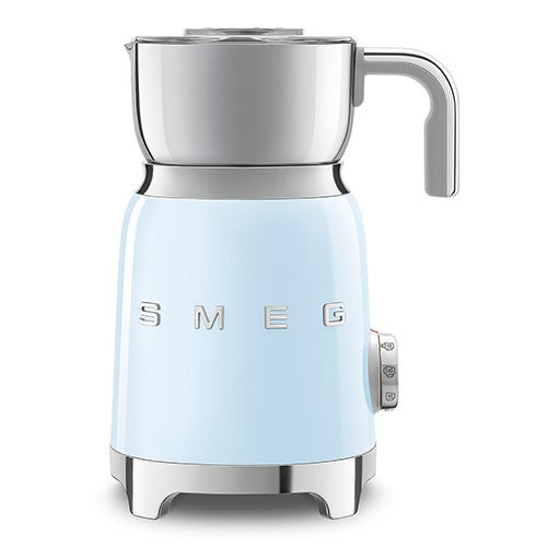 50s Retro-Style Milk Frother Pastel Blue