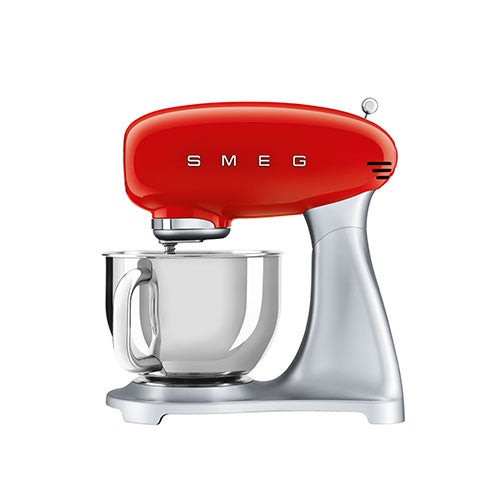 50s Retro-Style 5qt Stand Mixer Red & Chrome