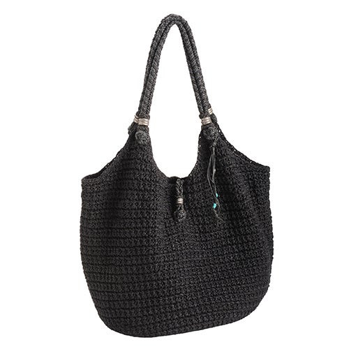 Indio Crochet Tote Black