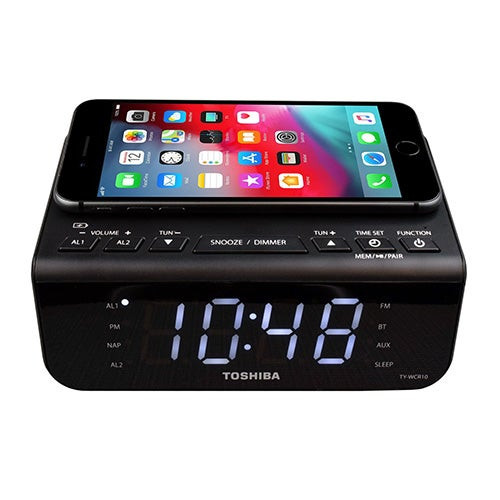 Bluetooth Speaker & Qi Charging Alarm Clock Radio
