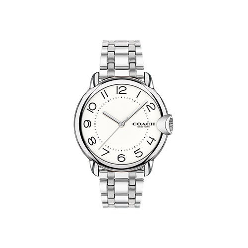Ladies Arden Silver-Tone Stainless Steel Watch White Dial