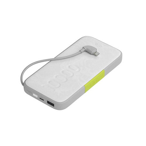 InstantGo 10000 30W Power Deliver Power Bank w/ Built-in Lightning Cable White