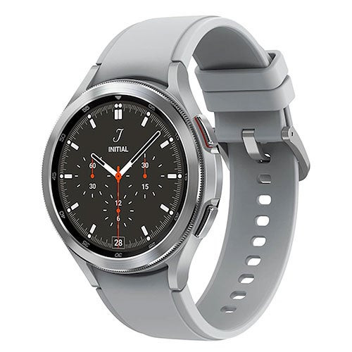 Galaxy Watch4 Classic 46mm Silver Stainless Smartwatch w/ Silver Sport Band