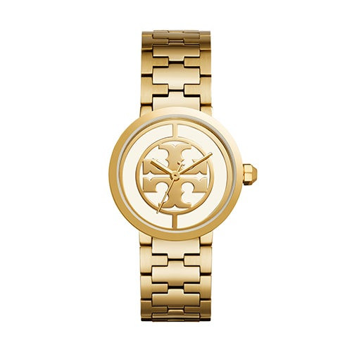 Ladies Reva Gold-Tone Stainless Steel Watch Ivory Dial