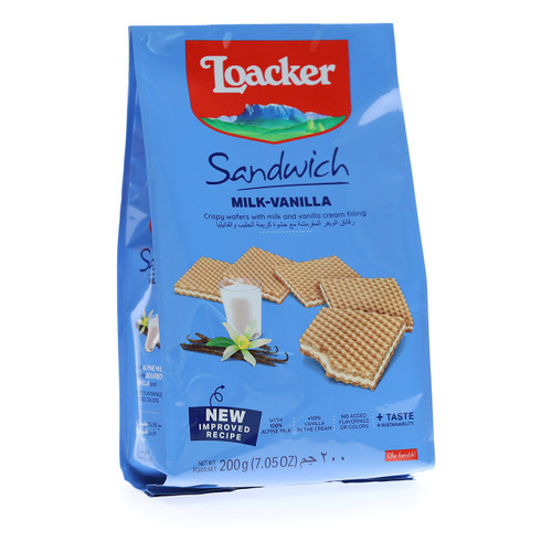 Loacker Sandwich 200gx18 Milk-Vanilla