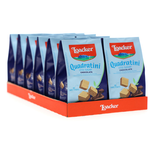 Loacker Meno Zuccher Quadratini 110gx12 Chocolate