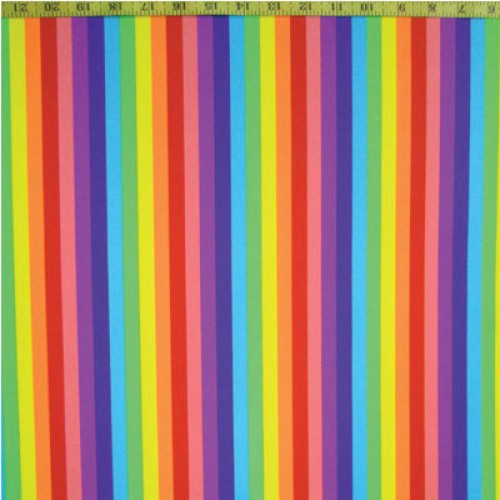 Rainbow pattern in straight vertical stripes
