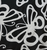 Black fabric with large white butterflies 
