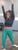 Girl wearing Chevron tights.