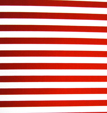 Striped fabric mimicking the red and white portion of the american flag.