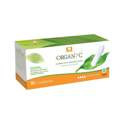 Organyc Tampons Super Plus x 16 Pack 100 Organic Cotton
