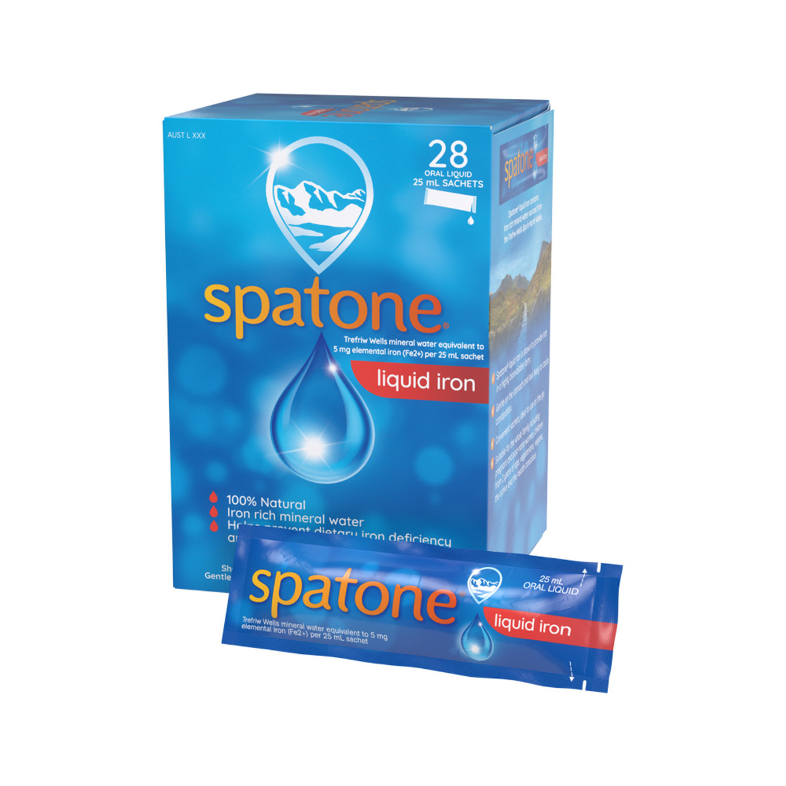 Spatone Liquid Iron Supplement Sachets 28 Pack Natural Chemist